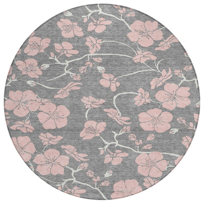 LOOMLAN Rugs Inoa Gray Washable Indoor-Outdoor Rug
