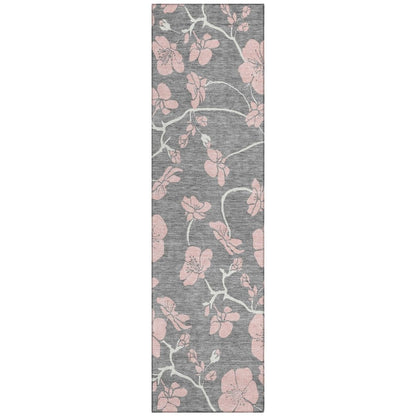 LOOMLAN Rugs Inoa Gray Washable Indoor-Outdoor Rug