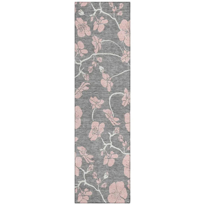 LOOMLAN Rugs Inoa Gray Washable Indoor-Outdoor Rug