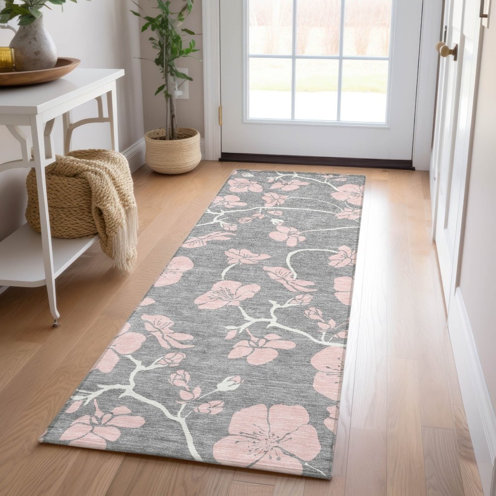 LOOMLAN Rugs Inoa Gray Washable Indoor-Outdoor Rug