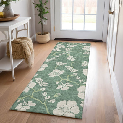 LOOMLAN Rugs Inoa Green Washable Indoor-Outdoor Rug