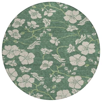 LOOMLAN Rugs Inoa Green Washable Indoor-Outdoor Rug