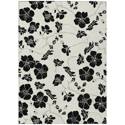 LOOMLAN Rugs Inoa Ivory Washable Indoor-Outdoor Rug