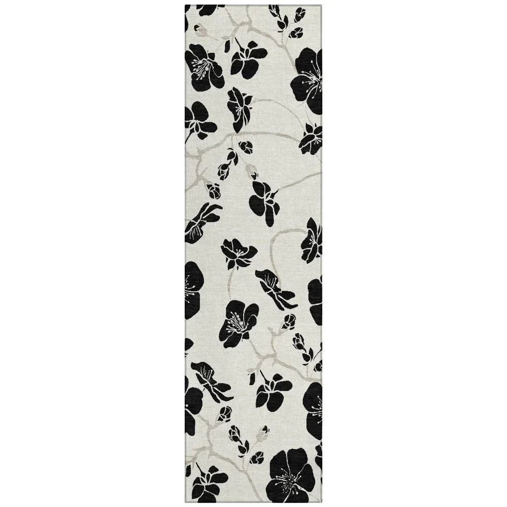 LOOMLAN Rugs Inoa Ivory Washable Indoor-Outdoor Rug