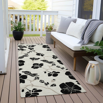 LOOMLAN Rugs Inoa Ivory Washable Indoor-Outdoor Rug