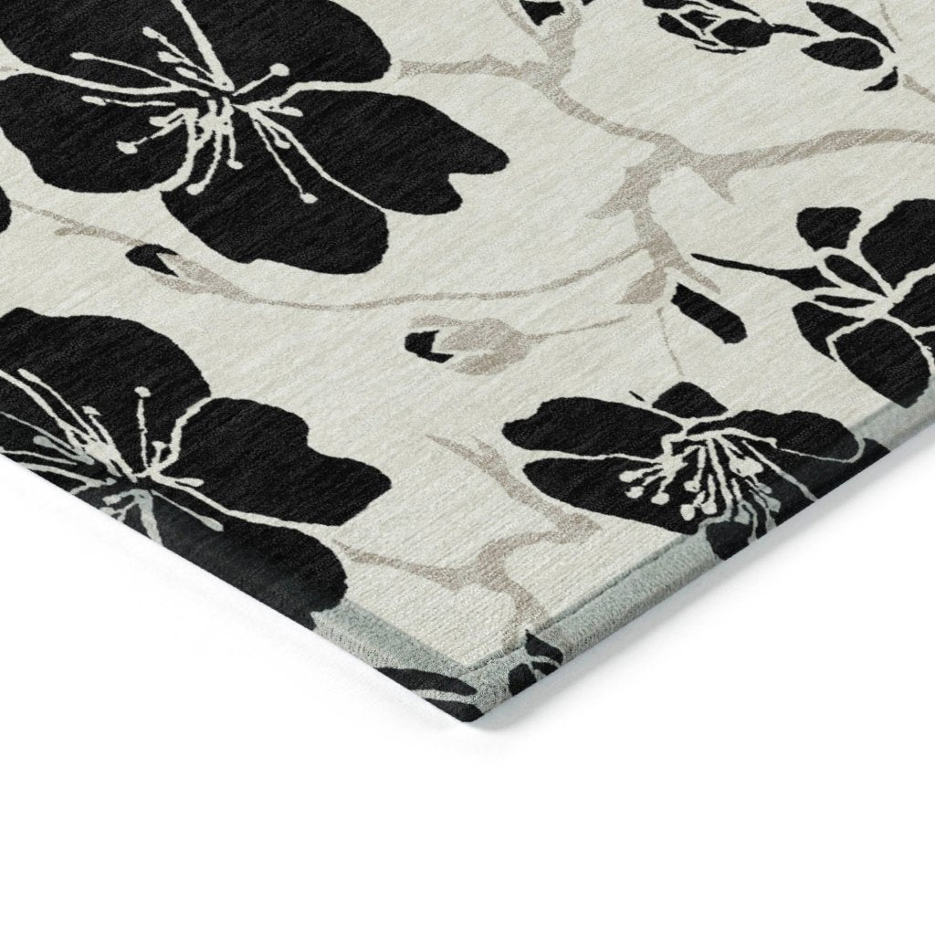 LOOMLAN Rugs Inoa Ivory Washable Indoor-Outdoor Rug