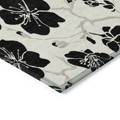 LOOMLAN Rugs Inoa Ivory Washable Indoor-Outdoor Rug