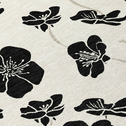 LOOMLAN Rugs Inoa Ivory Washable Indoor-Outdoor Rug