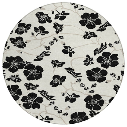 LOOMLAN Rugs Inoa Ivory Washable Indoor-Outdoor Rug
