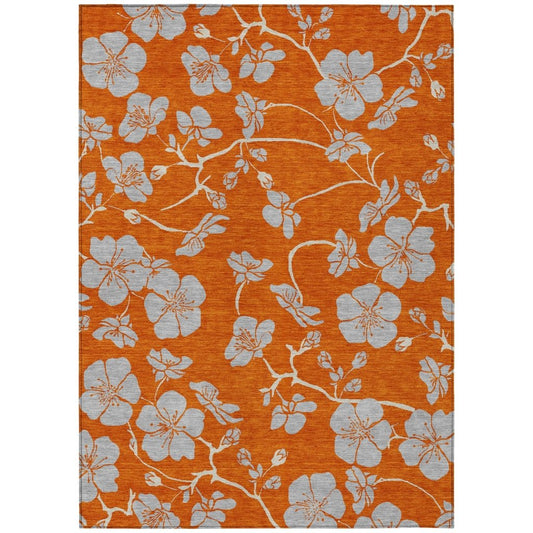 LOOMLAN Rugs Inoa Orange Washable Indoor-Outdoor Rug