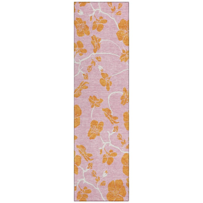 LOOMLAN Rugs Inoa Pink Washable Indoor-Outdoor Rug