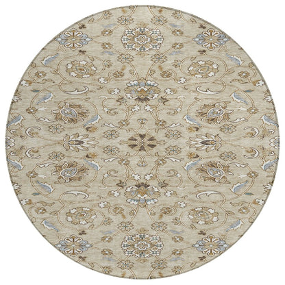LOOMLAN Rugs Irene Beige Washable Indoor-Outdoor Rug