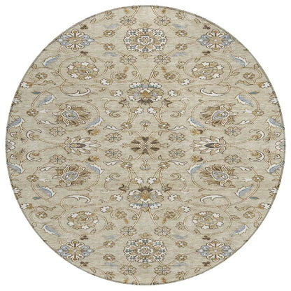 LOOMLAN Rugs Irene Beige Washable Indoor-Outdoor Rug