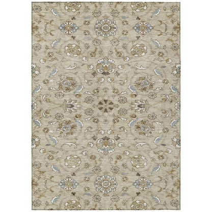 LOOMLAN Rugs Irene Beige Washable Indoor-Outdoor Rug