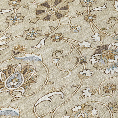 LOOMLAN Rugs Irene Beige Washable Indoor-Outdoor Rug