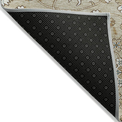 LOOMLAN Rugs Irene Beige Washable Indoor-Outdoor Rug