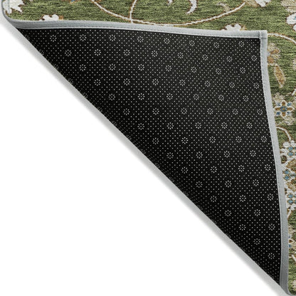 LOOMLAN Rugs Irene Green Washable Indoor-Outdoor Rug