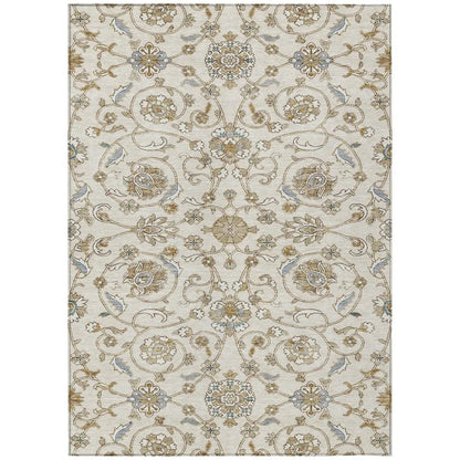 LOOMLAN Rugs Irene Ivory Washable Indoor-Outdoor Rug