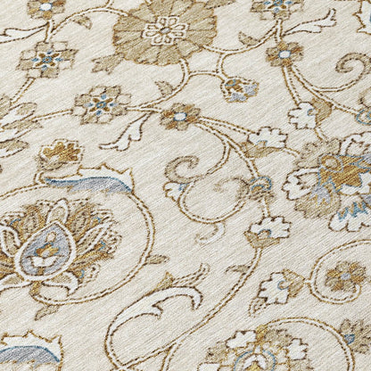 LOOMLAN Rugs Irene Ivory Washable Indoor-Outdoor Rug
