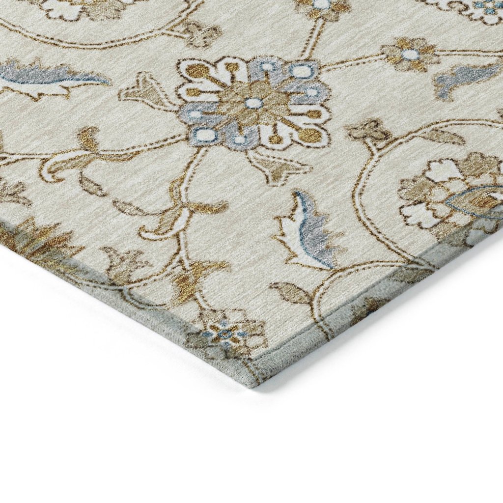 LOOMLAN Rugs Irene Ivory Washable Indoor-Outdoor Rug