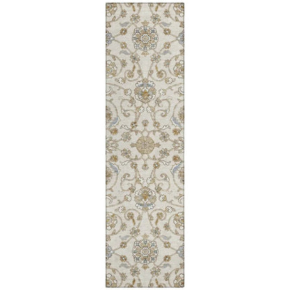 LOOMLAN Rugs Irene Ivory Washable Indoor-Outdoor Rug