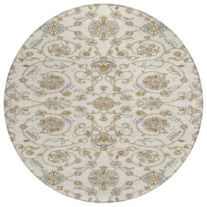 LOOMLAN Rugs Irene Ivory Washable Indoor-Outdoor Rug
