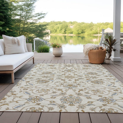 LOOMLAN Rugs Irene Ivory Washable Indoor-Outdoor Rug