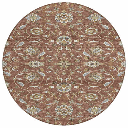LOOMLAN Rugs Irene Orange Washable Indoor-Outdoor Rug