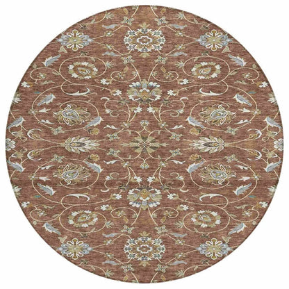 LOOMLAN Rugs Irene Orange Washable Indoor-Outdoor Rug