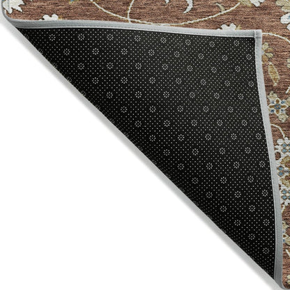 LOOMLAN Rugs Irene Orange Washable Indoor-Outdoor Rug