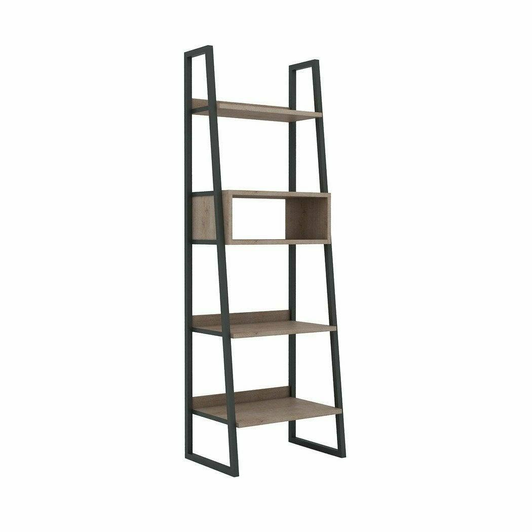 Irondale Modular Etagere Wood Shelves With Metal Frame Tall and Narrow - Sideboards and Things Brand_LH Imports, Color_Gray, Finish_Distressed, Height_70-80, Materials_Metal, Metal Type_Iron, Orientation_Vertical, Product Type_Etagere, Shelf Material_Wood, Width_20-30, Wood Species_Acacia