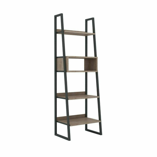 Irondale Modular Etagere Wood Shelves With Metal Frame Tall and Narrow - Sideboards and Things Brand_LH Imports, Color_Gray, Finish_Distressed, Height_70-80, Materials_Metal, Metal Type_Iron, Orientation_Vertical, Product Type_Etagere, Shelf Material_Wood, Width_20-30, Wood Species_Acacia