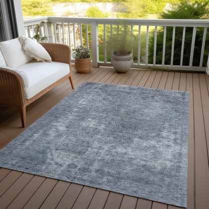 LOOMLAN Rugs Isadorae Blue Washable Indoor-Outdoor Rug