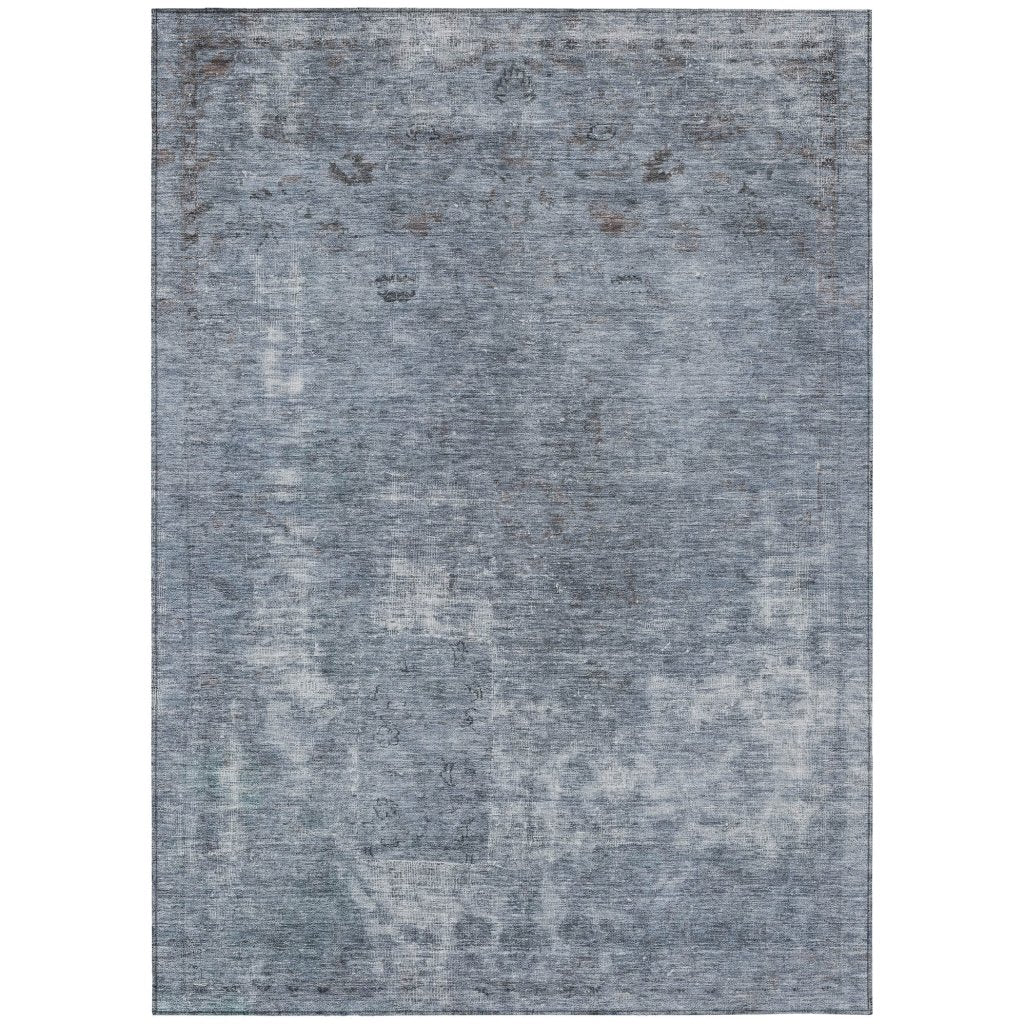 LOOMLAN Rugs Isadorae Blue Washable Indoor-Outdoor Rug