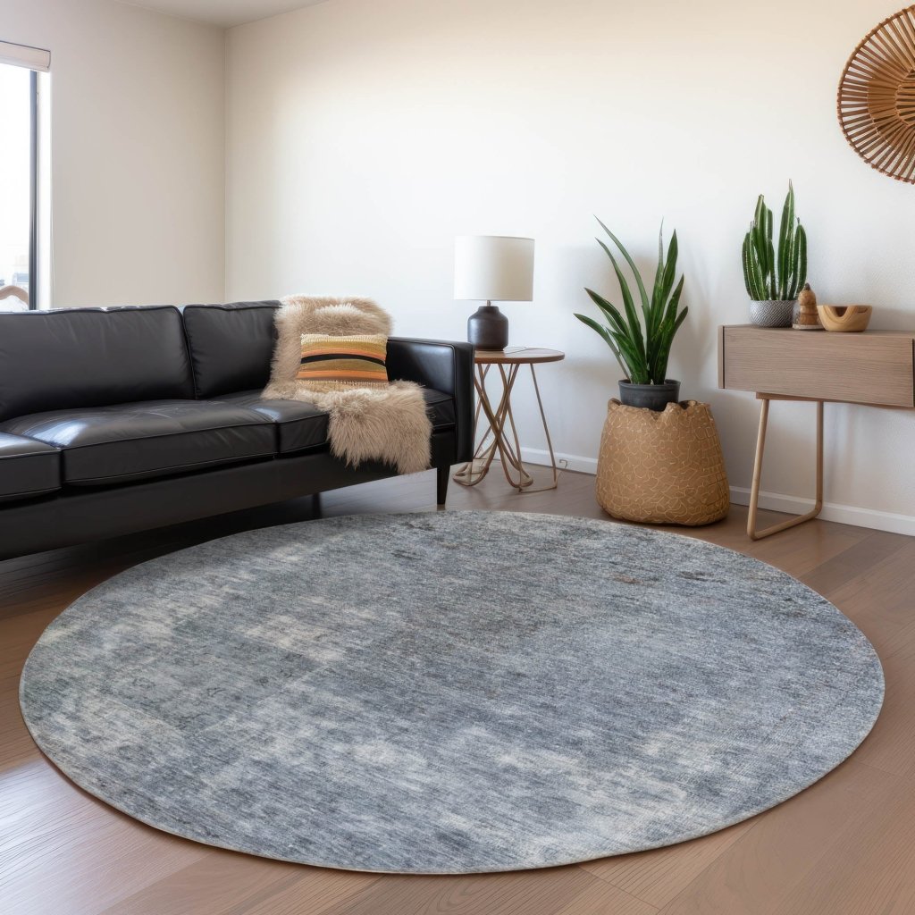 LOOMLAN Rugs Isadorae Blue Washable Indoor-Outdoor Rug