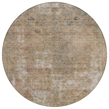 LOOMLAN Rugs Isadorae Brown Washable Indoor-Outdoor Rug