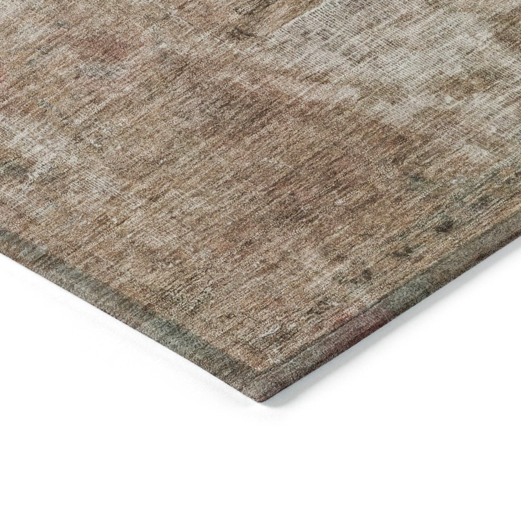 LOOMLAN Rugs Isadorae Brown Washable Indoor-Outdoor Rug