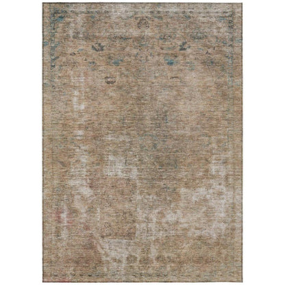 LOOMLAN Rugs Isadorae Brown Washable Indoor-Outdoor Rug