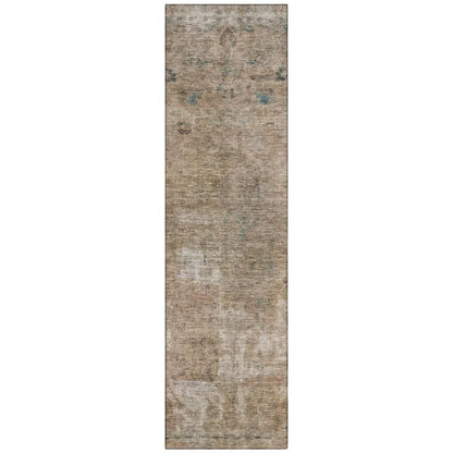 LOOMLAN Rugs Isadorae Brown Washable Indoor-Outdoor Rug