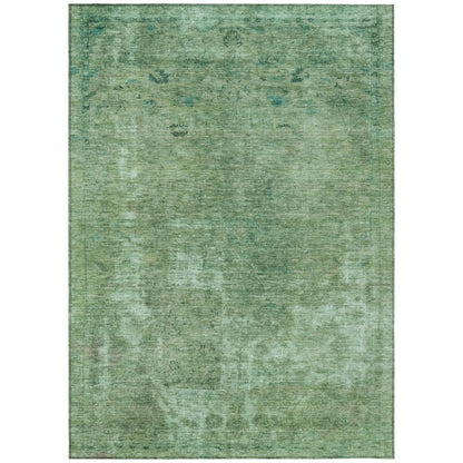 LOOMLAN Rugs Isadorae Green Washable Indoor-Outdoor Rug