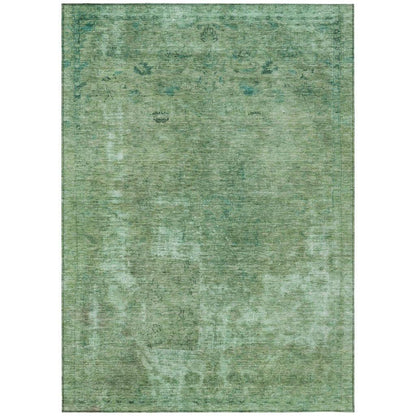LOOMLAN Rugs Isadorae Green Washable Indoor-Outdoor Rug