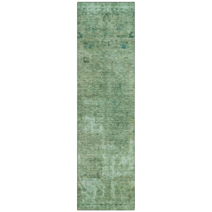 LOOMLAN Rugs Isadorae Green Washable Indoor-Outdoor Rug