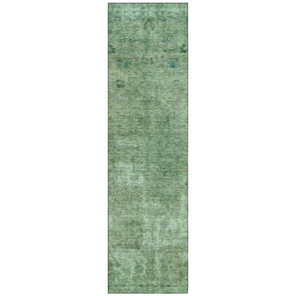 LOOMLAN Rugs Isadorae Green Washable Indoor-Outdoor Rug