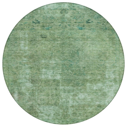 LOOMLAN Rugs Isadorae Green Washable Indoor-Outdoor Rug