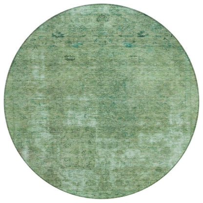 LOOMLAN Rugs Isadorae Green Washable Indoor-Outdoor Rug