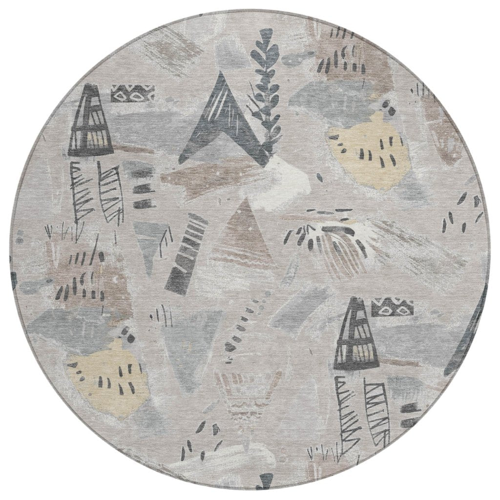 Isarion Brown Washable Indoor - Outdoor Rug - LOOMLAN - LOOMLAN Rugs - Outdoor Rugs