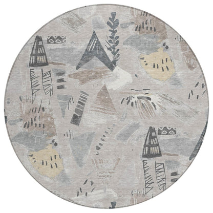 Isarion Brown Washable Indoor - Outdoor Rug - LOOMLAN - LOOMLAN Rugs - Outdoor Rugs