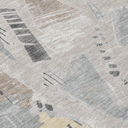 Isarion Brown Washable Indoor - Outdoor Rug - LOOMLAN - LOOMLAN Rugs - Outdoor Rugs