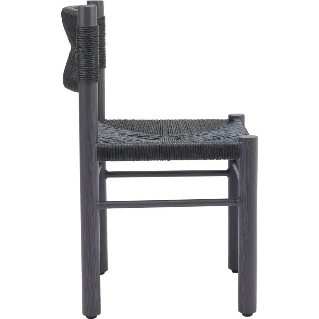 Zuo Modern Iska Aluminum Black Armless Dining Chair 2PC
