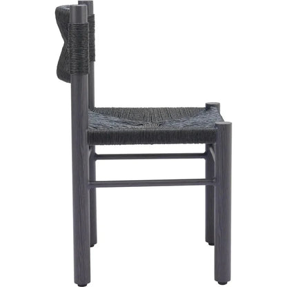 Zuo Modern Iska Aluminum Black Armless Dining Chair 2PC